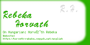 rebeka horvath business card